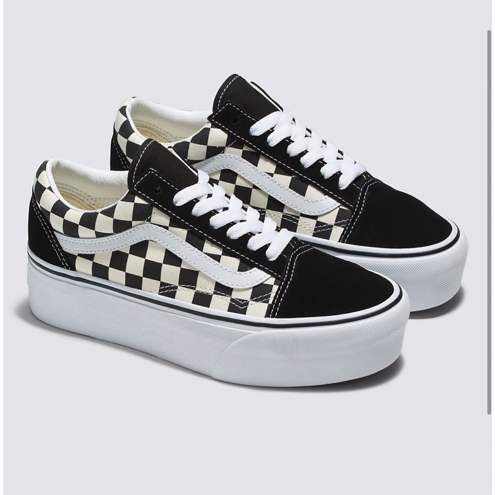 Checkered Platform Vans
